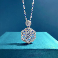 wholesale 925 Silver ZHUO Zhifan Jewelry New 60 Floral Necklace Women Small National Style Elegant Pendant Collarbone Chain Versatile Accessories-N241 Flower Necklace 925 Silver