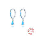 wholesale S925 Sterling Silver INS-style Cross-Border Bestseller Dripping Hoop Earrings with Colorful Diamonds-0-12