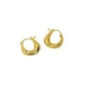 wholesale S925 sterling silver 004 lightweight luxury high-end sense ins niche minimalist irregular solid thick U-shaped earrings ear clips for women-0-4