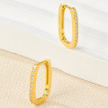 wholesale S925 Silver U-Shape Inlaid Zircon Ear Clasp Ins Style Elegant High-End Earrings for Cross-Border Wholesale-0-1