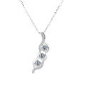 wholesale S925 Sterling Silver Moissanite Single 03ct Diamond-Studded Bean Pod Necklace Fashion Minimalist Light Luxury Collarbone Chain Wholesale-0-4