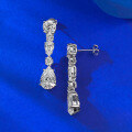 wholesale S925 Silver New Style Fashionable and Elegant 8*12mm Teardrop Evening Banquet Long Earrings-0-3