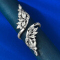 wholesale S925 silver new ins-style ring with simulated marquise diamond openable minimalist ring for export-0-3