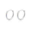 wholesale S925 Sterling Silver Hoop Ear Studs Minimalist Unisex Trendy Matching Fashion Versatile Ear Piercing Maintenance Plain Silver Circle Earrings-0-4