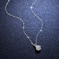 S925 Silver Moissanite Pendant Necklace for Women, Six-Claw Setting, Live Stream Drop Shipping-0-1