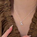 wholesale S925 Sterling Silver Minimalist Whale Tail Necklace for Women, Korean, Little Red Book Viral-0-2