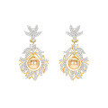 wholesale 925 Silver Gold-Plated Earrings with High-Carbon Diamonds and South Sea Golden Pearls, High-End Jewelry for Party Events, Versatile Accessories for Women-0-0