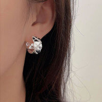 wholesale S925 Sterling Silver Timeless Small Fragrance Style Diamond-Pattern Earrings for Women, Summer New Arrival, Elegant and Versatile Light Luxury Stud Earrings-Sterling silver