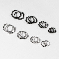 wholesale S925 Sterling Silver Fresh Sweet Ins Style Niche Design Personalized Möbius Ear Clasp M05894-S925 silver pair black gold 925 silver 1CM