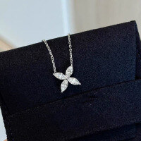 wholesale 925 Silver New Butterfly Marquise Pendant Personality Elegant Necklace Light Luxury Ins Style by Zhuozhifan Jewelry-N114 White Diamond &gt; 925 Silver