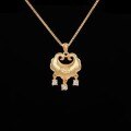 S925 Silver Ancient Gold-Plated Moissanite Abacus Necklace-0-4