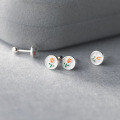 wholesale S925 Sterling Silver Resin Tulip Thread Earrings, Ins Style Fresh and Elegant Women's Ear Accessories M0338-0-1