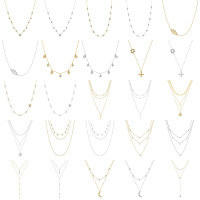 wholesale Sterling Silver BQN Collection Multi-Layer Pearl Collarbone Necklace Fashion Design Direct from Manufacturer Wholesale-BQN03-14K 925 silver