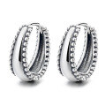 wholesale S925 Sterling Silver Korean-style Retro Textured Twist Design Commuter-friendly Minimalist Earrings-0-4