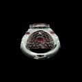 wholesale 925 Silver Gold-Plated Ring with High-Carbon Diamonds, 14ct GRA Lab-Grown Ruby, Wang Likun Same Style Women's Ring-0-3