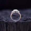 wholesale 18k Gold Plated Silver Radiant Cut 6*8mm Moissanite Ring Sold Out on TikTok Live Cross-Border Broadcast by Yuntong Jewelry-0-2