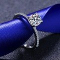 wholesale PT950 925 Sterling Silver D Color Moissanite 1 Carat Manufacturer Direct High-End Non-Fading Ring-0-1