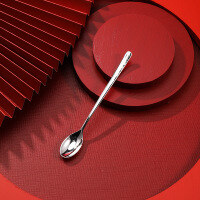 wholesale 999 Silver Business Gift Long Handle Silver Spoon Home Utensils Pure Silver Soup Spoon Precious Metal Crafts Wholesale-Pure silver soup spoon - about 26g 999 pure silver