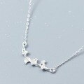 wholesale Silver S925 Ginkgo Leaf Necklace, Artistic and Versatile Gentle Branch Pendant Collarbone Chain D3354-0-3