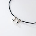 wholesale 925 Silver Light Bead Bell Anklet Korean Version Simple and Elegant Adjustable Fashion Ankle Jewelry S4910-0-3
