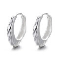 wholesale S925 Sterling Silver Korean Minimalist Ins Style Simple Circle Wave Pattern Geometric Design Earrings-0-6