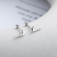 wholesale S925 Sterling Silver Korean-style Ins Simple Hook Earrings Trendy Casual Versatile Earrings-YFR086/approx. 0.8g>925 silver