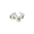 wholesale S925 Sterling Silver with Irregular Line Wrapping and Diamond Inlay Design, Minimalist and Unique Ins Style Ear Clips for Women-0-4