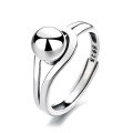 wholesale S925 Sterling Silver Minimalist Geometric Creative Small Ball Ring, Ins Light Luxury Internet-Famous Index Finger Ring-0-4
