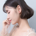 wholesale S925 silver Nalan heart earrings for women, Japanese-style minimalist small red heart, sweet autumn and winter ear accessories G0352-0-3