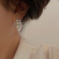 wholesale S925 Sterling Silver Heavy Knit Women's Earrings Korean Dongdaemun Niche Trendy New Design Stud Earrings-0-4