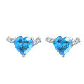 wholesale S925 Sterling Silver Heart-shaped Zircon Love Earrings High-end Luxury Fashion Earrings Colored High-Quality Wholesale-0-7