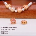 wholesale Metal S925 gold-plated Labubu bead accessories spacer beads for bracelet necklace DIY accessories pendant hand-woven cord-0-1