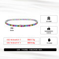 wholesale S925 Sterling Silver Colorful Full Diamond Tennis Bracelet, Fashionable and Versatile, Direct from the Manufacturer-0-3