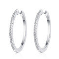 wholesale PT950 Gold Plated 925 Sterling Silver Large Hoop Moissanite Earrings for Women, Factory Wholesale in Stock-0-4