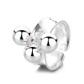 wholesale S925 sterling silver European and American cross-border geometric bead inlaid ring, INS-0-4