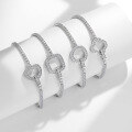 wholesale S925 silver plated with 18k gold, classic 4-prong full moissanite tennis bracelet with minimalist design, 20mm-0-3