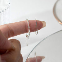 wholesale S925 Silver Nalan Women's Ring Minimalist Dainty Bean Chain Ring Petite Sweet Jewelry J9120-S925 silver one gold US size 9
