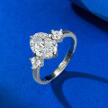 wholesale S925 Silver 7*9 Oval High Carbon Diamond Ring for Women,Ins,-0-2