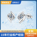 wholesale Metal material lightweight luxury high-end moissanite earrings for women,, OEM custom samples,,, ODM processing-0-0
