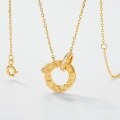 wholesale S925 Gold-Plated New Brushed Snake Year Zodiac Snake Pendant Choker Necklace for Women Wholesale-0-1