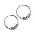 wholesale S925 Sterling Silver ET277 Japanese Korean Earrings Ear Hoops INS Style Minimalist Personality Small Hoops Women's Ear Clips Student Silver Earrings-0-4