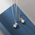 wholesale 925 Sterling Silver Sweet and Lovely Shell-Pearl Star Necklace, Design Pendant Necklace for Women Y01187-0-0