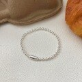 wholesale S925 Sterling Silver Korean Version Round Beaded Bracelet for Women, Small, Creative, Minimalist, Delicate, Trendy Hand Jewelry-0-4