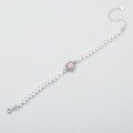 wholesale Metal material, cross-border new pink love natural pink crystal bracelet, luxury fashion versatile pearl hand string jewelry women's wholesale-0-2