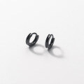 wholesale S925 silver round concave short ear clips Korean version simple and stylish unisex earrings M01939-0-4