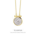 wholesale 925 Sterling Silver Roman Empire Knight Pendant Coin Necklace for Women, Vintage Design, Live Stream Ready-0-0