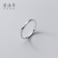 wholesale Sterling Silver S925 Simple and Exquisite Single Diamond Index Finger Ring in Fresh and Sweet Korean Style, J7807-0-1