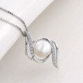 wholesale S925 Sterling Silver Freshwater Pearl Pendant Necklace for Women, Summer Luxury Minimalist Elegant Unique Versatile Wholesale-0-3
