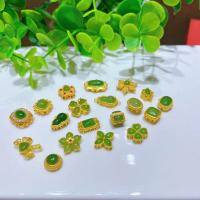 wholesale Metal: Silver Plated Gold, S925 Natural Jasper DIY Bracelet Necklace Accessories Handmade Original Jewelry Ancient Silver Ornaments Bracelet-17# one