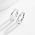 wholesale 925 Sterling Silver Minimalist Ins Niche Design Light Luxury Adjustable Open Couple Rings-0-5